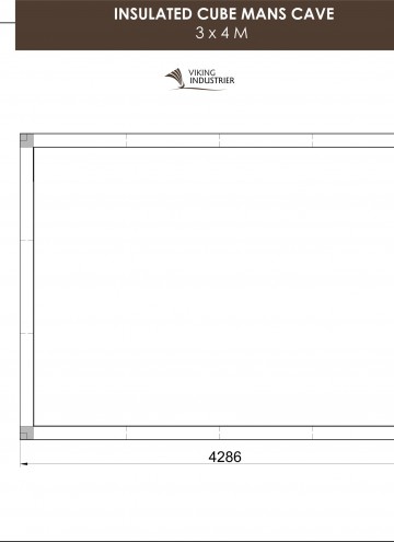  INSULATED CUBE MANS CAVE 3 x 4 M PLAN