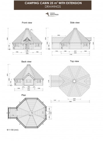 Camping Cabin with Extension