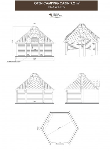Open Camping Cabin 9.2 m2