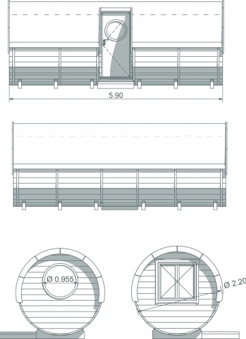 una with side entrance drawings