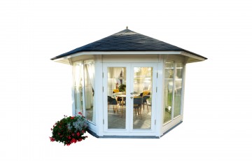 Pavilion with large windows