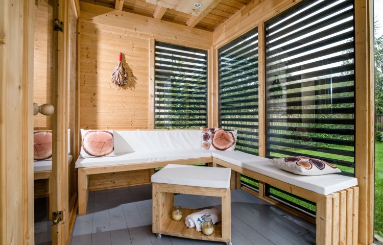 Sauna Cube 4x3 With Lounge Room