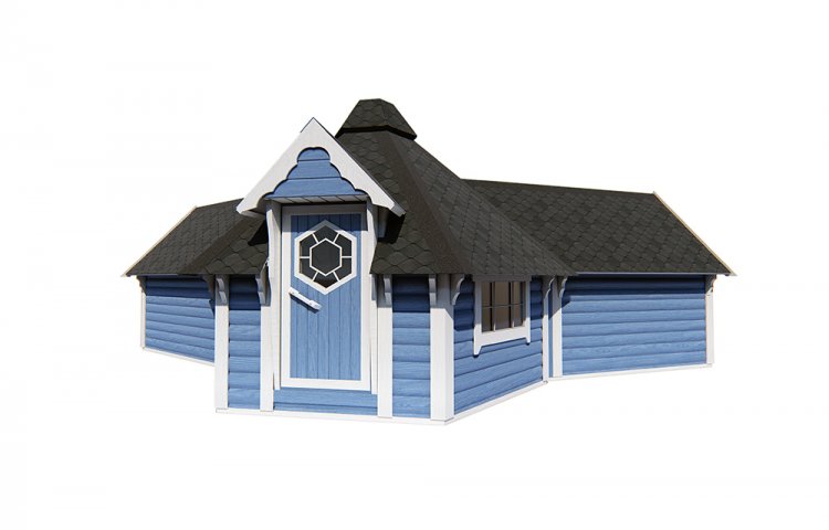 Camping cabin 9.2 with 2 extensions in rustic style