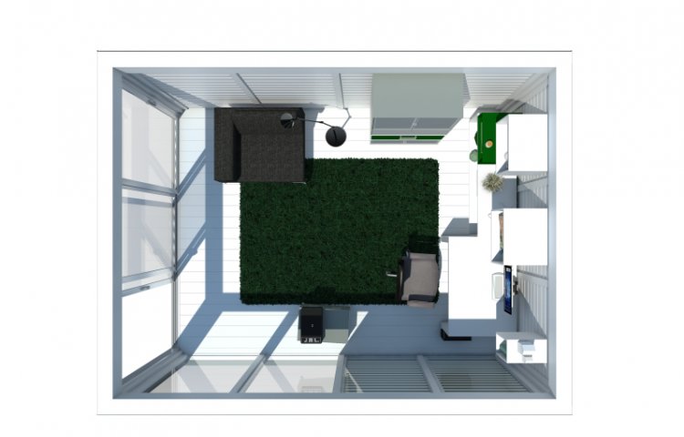 Insulated Office Cube 3x4 plan