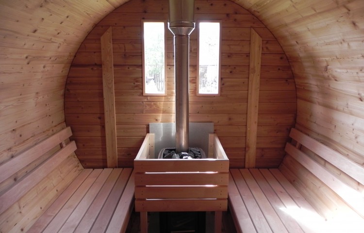 Sauna Barrel Ø1.9 x 2.5 m Inside