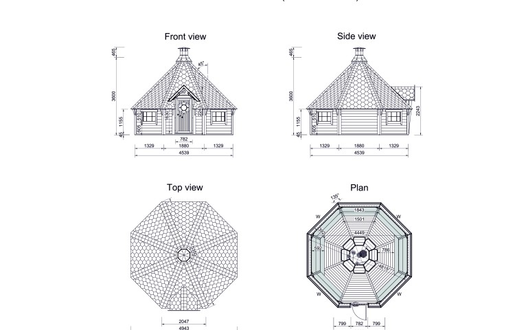 Grill cabin 14.9 m² PLAN