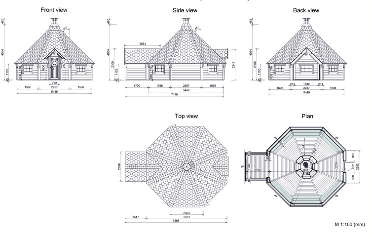 Grill Cabin 25 with extension DRAWINGS