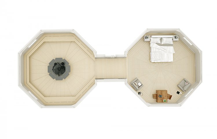 Double Grill Cabin 25 m² + 25 m²