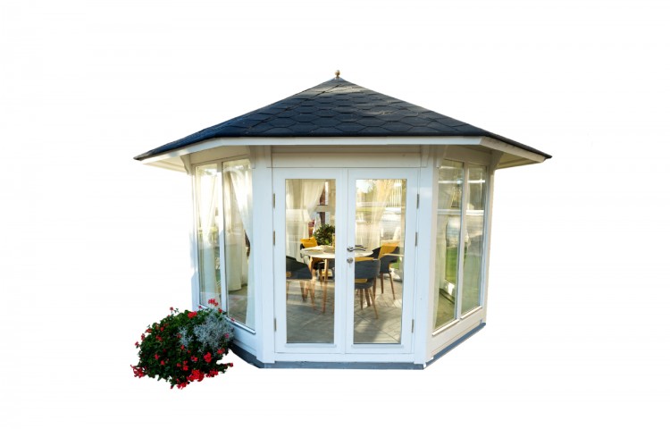 Pavilion with large windows