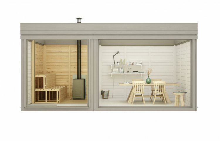 Sauna Cube 3 x 5 With Changing room