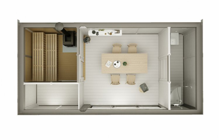 Sauna Cube 3 x 6 With Lounge