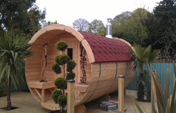 Sauna barrel Ø2.2 x 3.5 m