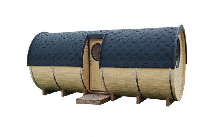Sauna barrel with side entrance 