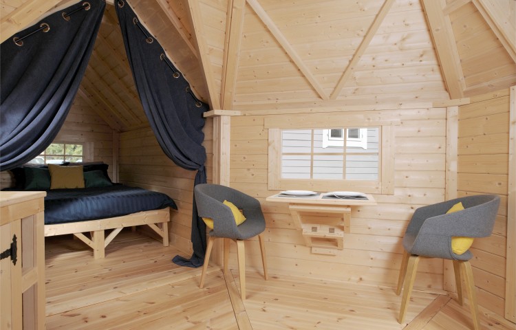 Camping cabin 9.2 with 2 extensions interior