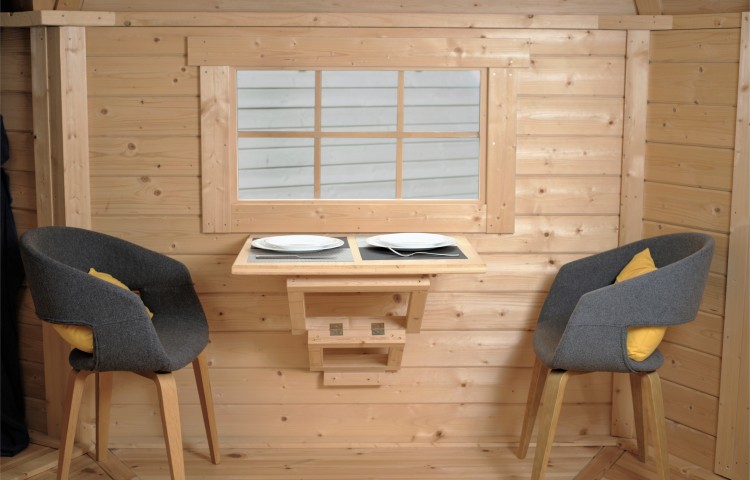 Camping cabin 9.2 with 2 extensions interior