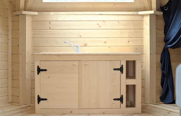 Camping cabin 9.2 with 2 extensions interior