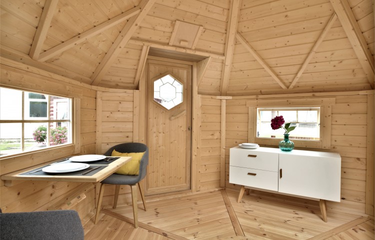 Camping cabin 9.2 with 2 extensions interior