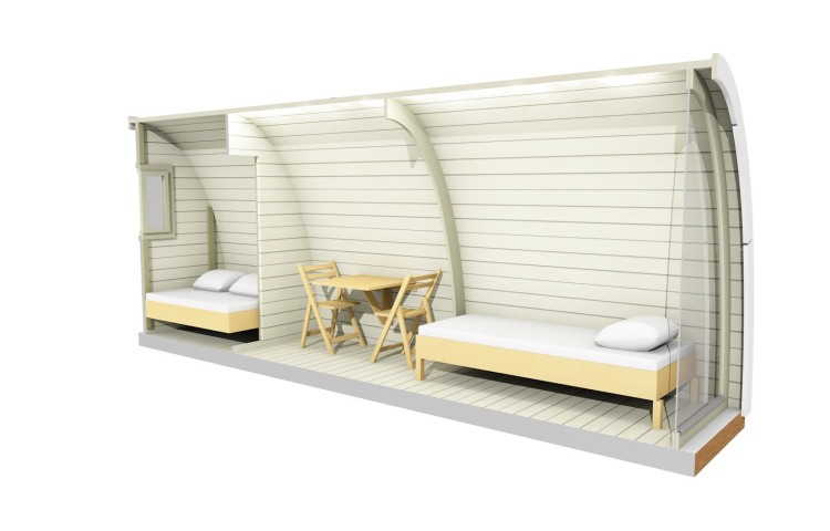 Pod with side entrance