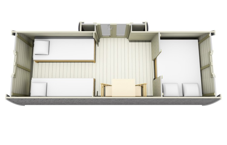 Pod with side entrance