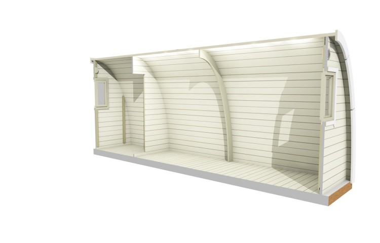 Pod with side entrance