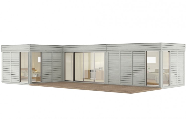 Glamping Cube 42 m2 | L shape