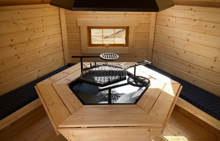 Grill Cabin 4.5 m2 with standard Grill and chimney KIT