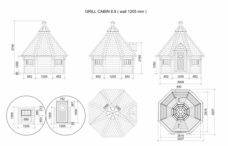 Grill Cabin 6.9 drawings