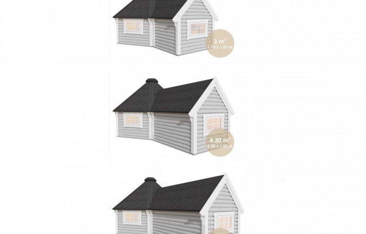 Camping cabin 9.2 m2 with extension
