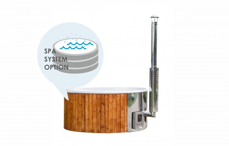 Hot tub with integrated heater and SPA
