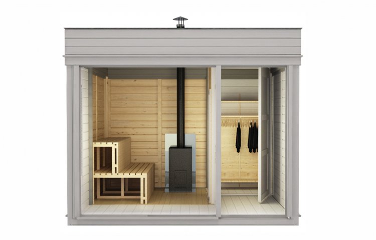 Sauna Cube 3 x 3 inside With Changing Room