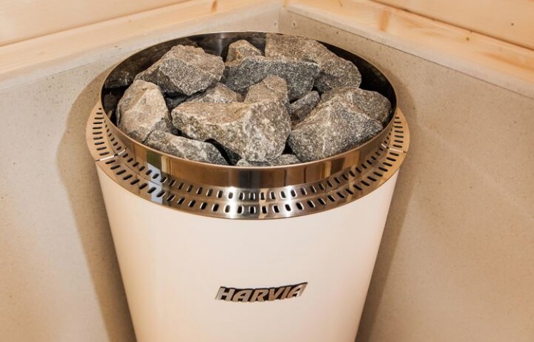 Harvia Cilindro heater in delight sauna