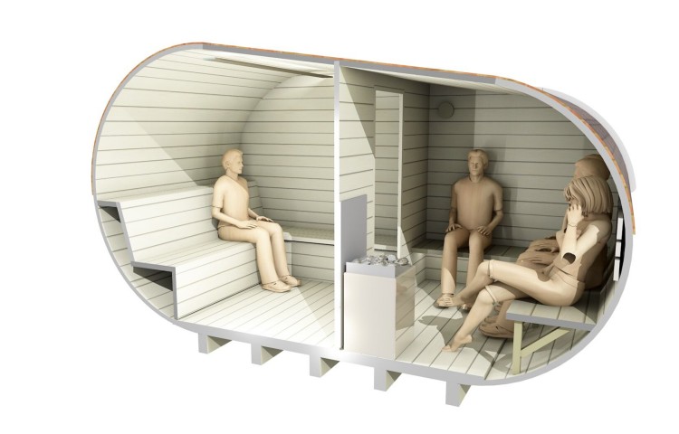 Delight Sauna  2.4 x 4.3 inside