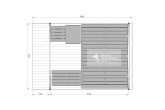 Pod with terrace 0.6 m: 2.7 m length room (option available)