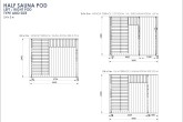 Half Sauna Pod. Available layouts of size 2.4 x 3 m
