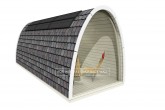 Pod full glass back wall